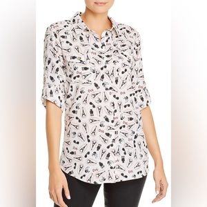 Karl Lagerfeld Paris Button Up Blouse, Size L